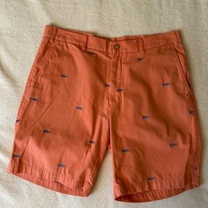 J. McLaughlin Red Flat Front Shorts